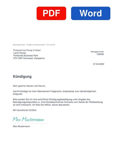 total av kündigen online.